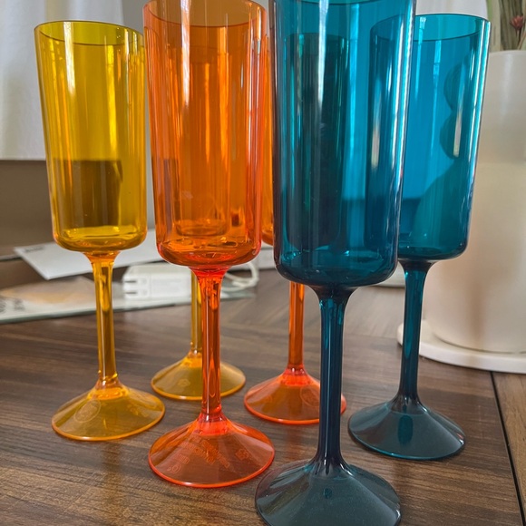 Set of 6 champagne flutes - Picture 2 of 2